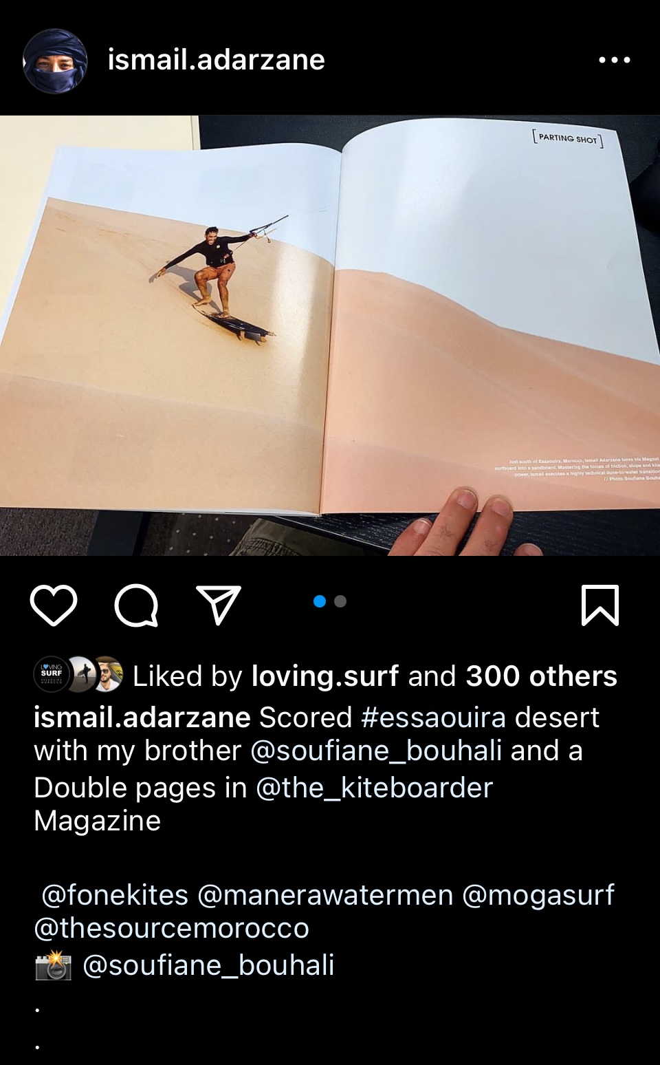 Ismail Adarzane Double Page Feature in The Kiteboarder Magazine