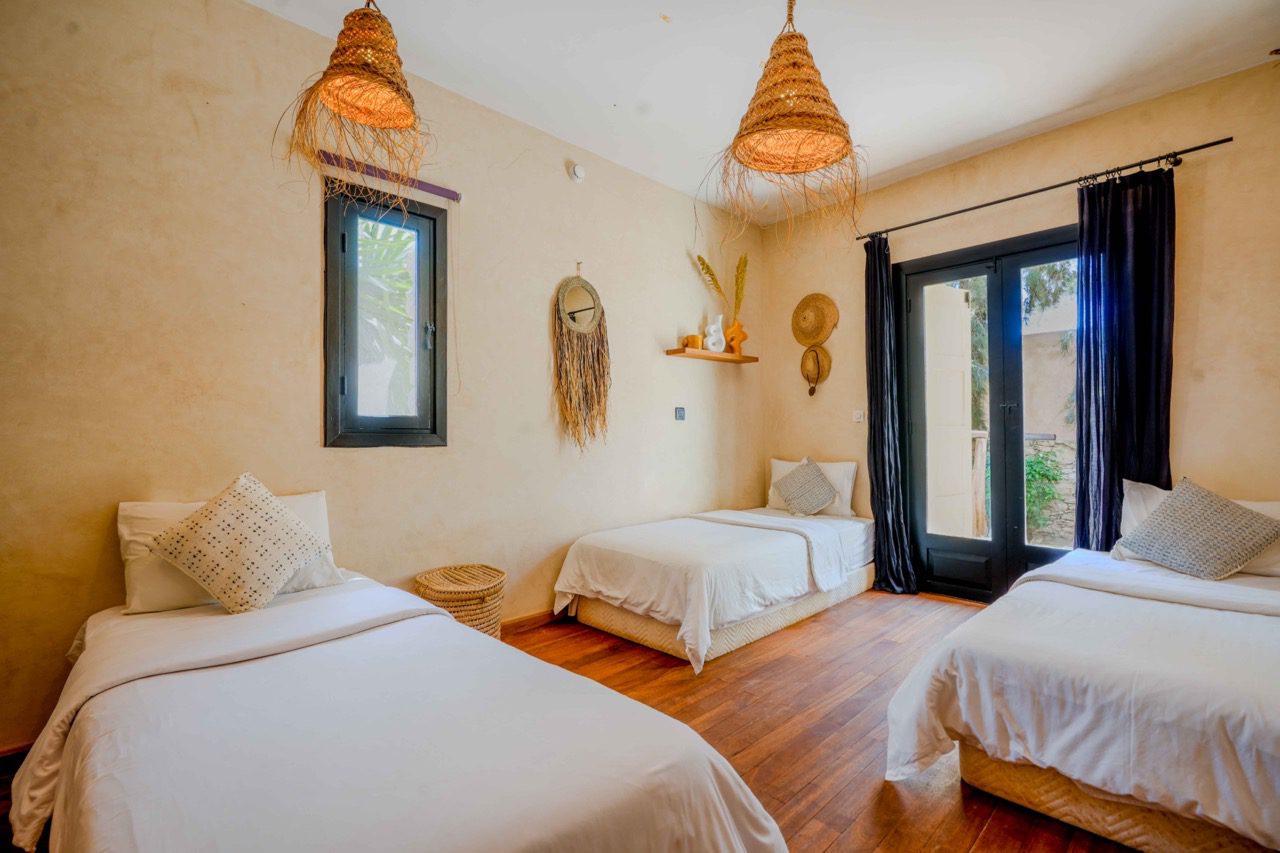 Triple Room, Villa Sunset, surf camp Essaouira